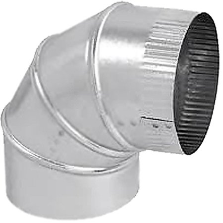 GRAY METAL Gray Metal 4-26-302 4 in. 26 Gauge Galvanized Adjustable Stove Pipe Elbow 4-26-302
